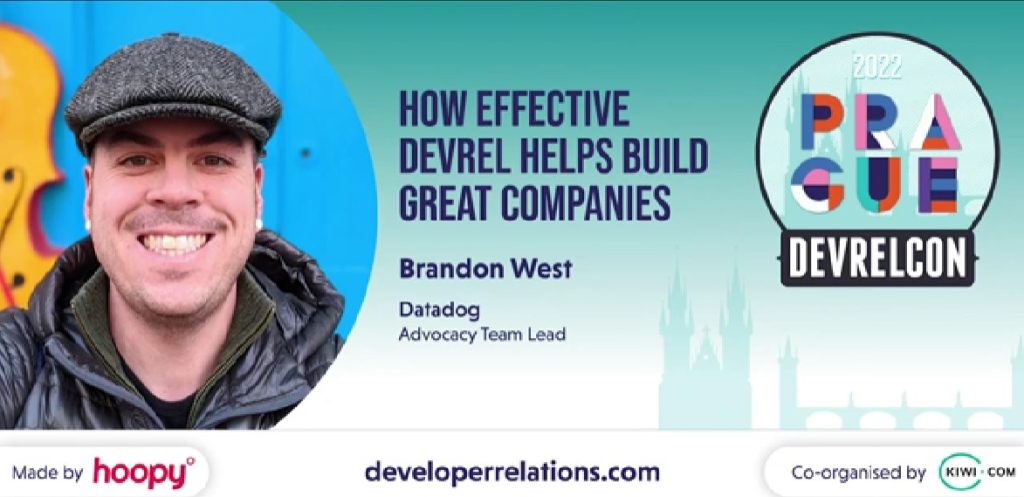Brandon West talk at DevRelCon Prague 2022
