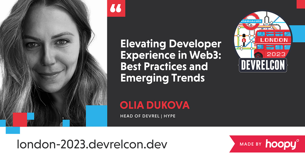 Olia Dukova is speaking at DevRelCon London 2023