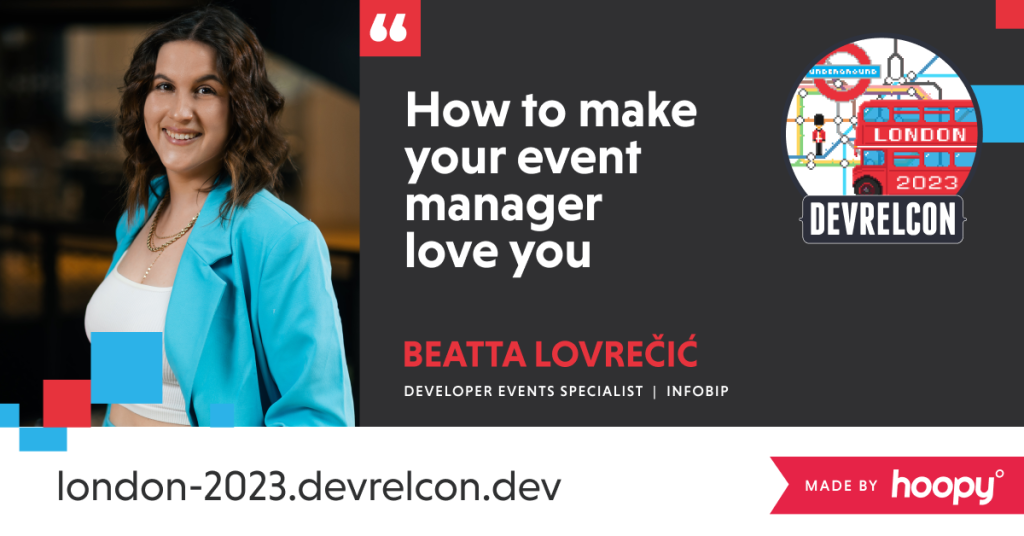 Beatta Lovrečić is speaking at DevRelCon London 2023