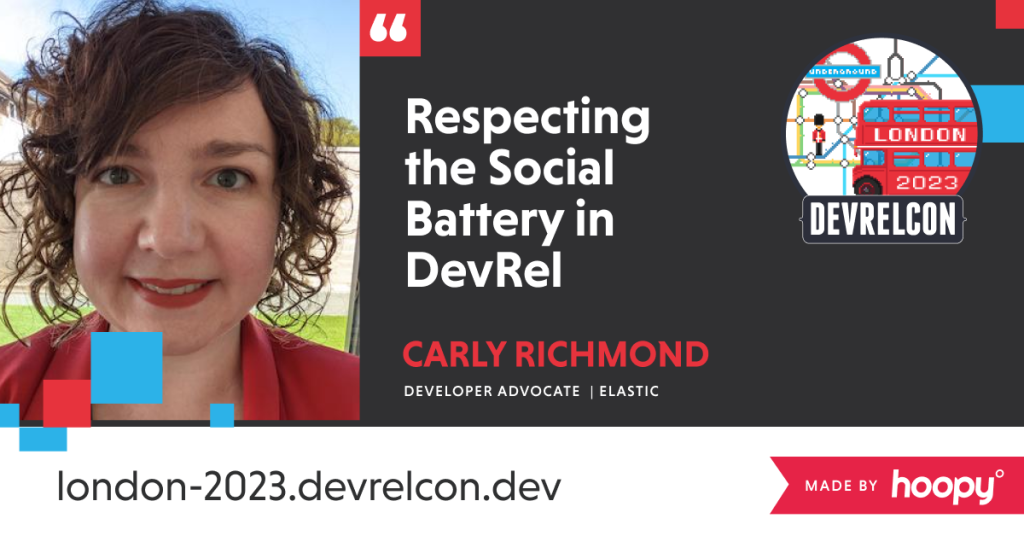 Carly Richmond is speaking at DevRelCon London 2023